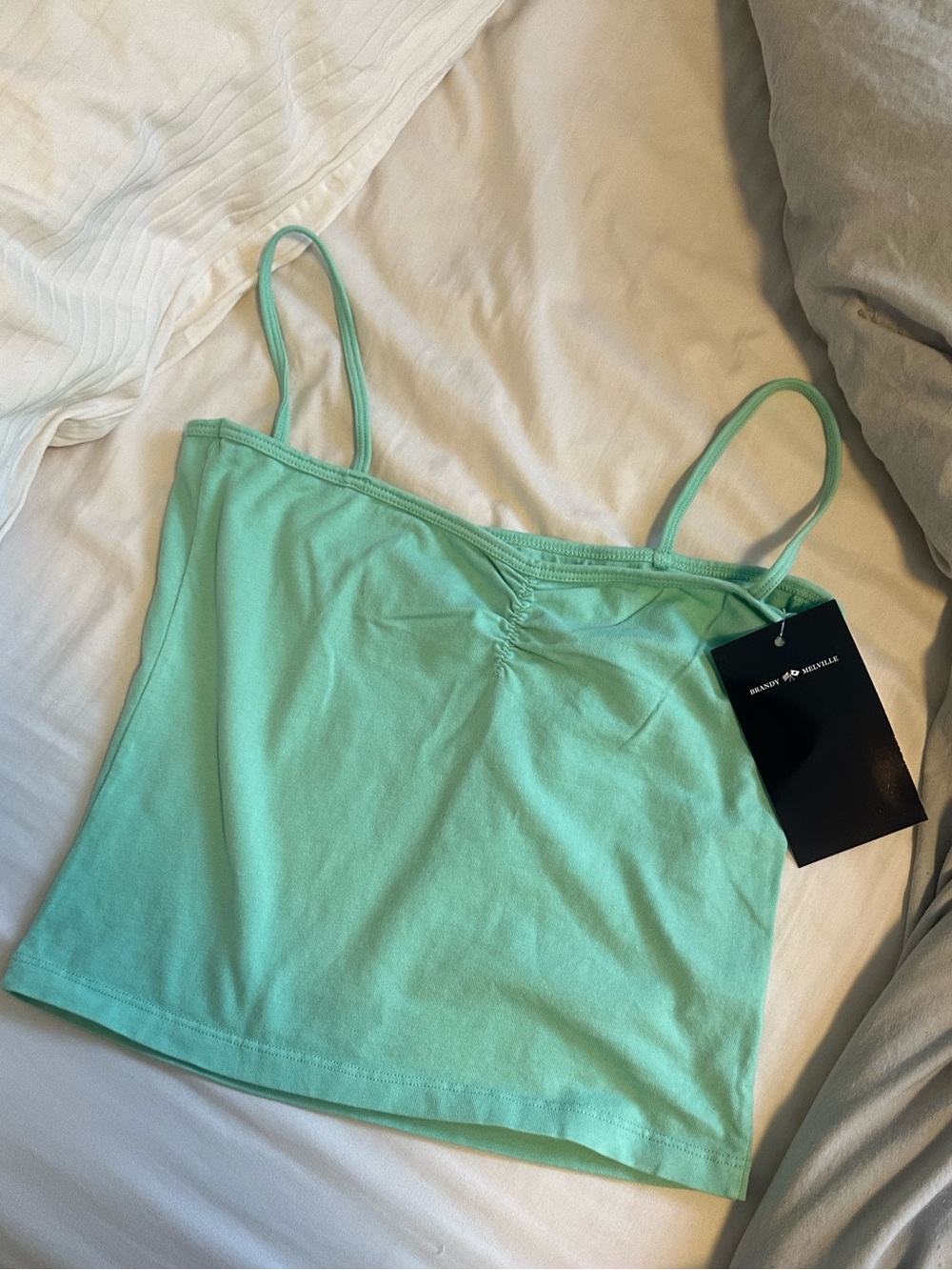 Brandy Melville Teal Spaghetti Strap Tank